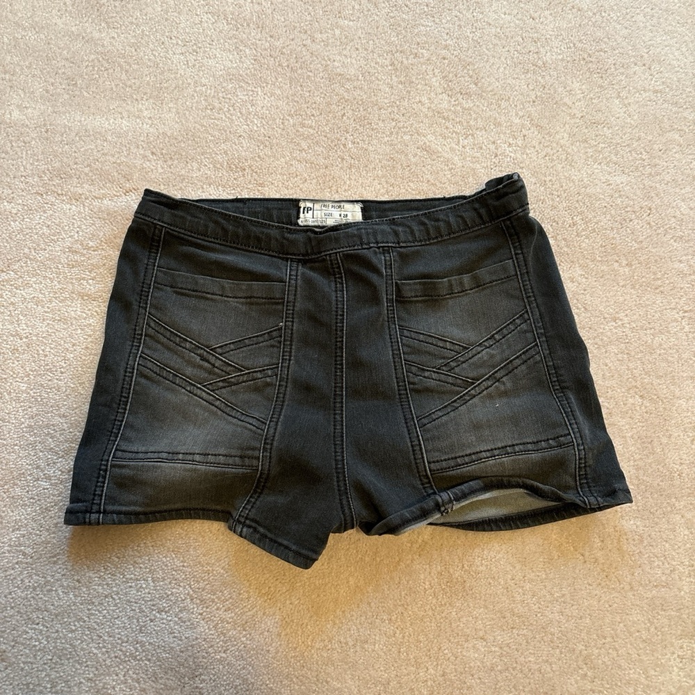 Free people jean denim shorts